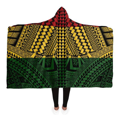 Polynesian Reggae Hooded Blanket